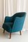 Danish Modern Easy Chair in Teal Blue, 1950s, Image 9
