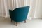 Danish Modern Easy Chair in Teal Blue, 1950s, Image 7