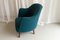 Danish Modern Easy Chair in Teal Blue, 1950s 6