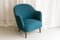 Danish Modern Easy Chair in Teal Blue, 1950s 5