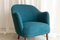 Danish Modern Easy Chair in Teal Blue, 1950s 8