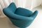 Danish Modern Easy Chair in Teal Blue, 1950s, Image 3