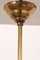 Opaline Glass Hanging Lamps with Brass, 1960, Set of 5 8