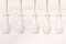 Opaline Glass Hanging Lamps with Brass, 1960, Set of 5, Image 1