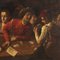 Artiste Italien, Joueurs de Cartes, 1650, Huile sur Toile, Encadrée 14