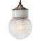 Vintage Industrial Clear Glass and Brass Pendant Lamp, Image 2