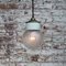 Lampada vintage industriale in vetro trasparente e ottone, Immagine 5