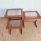 Vintage Danish Nesting Tables in Teak and Glass, 1970s, Set of 3 11