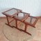 Vintage Danish Nesting Tables in Teak and Glass, 1970s, Set of 3 5
