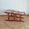 Vintage Danish Nesting Tables in Teak and Glass, 1970s, Set of 3 7