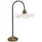 Art Nouveau French Brass and Glass Table Light 3