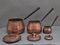 Victorian Copper Saucepans, 1880, Set of 3 3