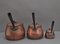 Victorian Copper Saucepans, 1880, Set of 3 7