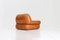 Italian Cognac Leather Sofa and Armchair from Mobil Girgi, 1970s, Set of 2 10
