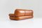 Italian Cognac Leather Sofa and Armchair from Mobil Girgi, 1970s, Set of 2 5