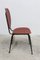 Vintage Chair in Black Lacquered Metal and Atypical Red Vinyl, 1970s 14