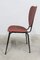 Vintage Chair in Black Lacquered Metal and Atypical Red Vinyl, 1970s, Image 18