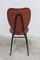 Vintage Stuhl aus schwarz lackiertem Metall & atypischem rotem Vinyl, 1970er 12