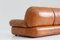 Italian Cognac Leather Sofa from Mobil Girgi, 1970s 5
