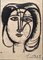Pablo Picasso, Traits, Litografía original con collage, 1945, Imagen 2