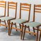 Stühle aus Holz & Grünem Samt, 1960er, 6 . Set 2