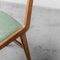 Wooden and Green Velvet Chairs, 1960s, Set of 6, Image 8