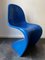 Sedia in plastica blu di Verner Panton per Vitra, anni '90, Immagine 1