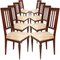 Französische Stühle aus Mahagoni im gotischen Stil, Charles Dudouyt zugeschrieben, 1940er, 8er Set 1