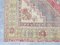 Tappeto turco intrecciato, tappeto anatolico 4x7, tappeto rosso giallo Oushak, tappeto vintage 4x7, tappeto annodato a mano, 1960, Immagine 4