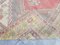 Tappeto turco intrecciato, tappeto anatolico 4x7, tappeto rosso giallo Oushak, tappeto vintage 4x7, tappeto annodato a mano, 1960, Immagine 3