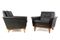 Mid-Century Danish Buttoned Leather and Rosewood Chairs, 1960s, Set of 2, Image 1