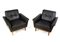 Mid-Century Danish Buttoned Leather and Rosewood Chairs, 1960s, Set of 2, Image 4