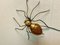 Mid-Century Modern Italian Metal and Glass Spider Wall Lamp, 1950s 3