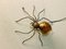 Mid-Century Modern Italian Metal and Glass Spider Wall Lamp, 1950s 1