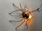 Mid-Century Modern Italian Metal and Glass Spider Wall Lamp, 1950s 17