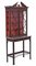 19th Century Antique Chinoiserie Pier Display Cabinet in Mahogany from Edwards & Roberts, 1890s, Image 3