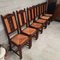 Art Deco Brutalist Oak Dining Chairs attributed to Charles Dudouyt, 1950s, Set of 6 3