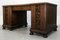 20th Century Oak Desk with Grapes and Vine Leaves Carvings & Sliding Shelves 3