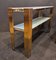 Vintage Console in Golden Metal with Veined White Marble Top, 2000s 3