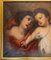 Baroque Style Christ Child and Angel, 1800s, Oil on Canvas, Framed 14
