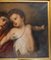 Baroque Style Christ Child and Angel, 1800s, Oil on Canvas, Framed 12
