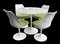 Juego de comedor Tulip con mesa con tablero de mármol y sillas giratorias de Eero Saarinen para Knoll, Imagen 1