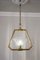 Lampe à Suspension Vintage en Verre Murano avec Cadre en Laiton, 1930s 1