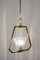 Lampe à Suspension Vintage en Verre Murano avec Cadre en Laiton, 1930s 8