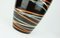Vase Modèle 239-30 Stripe Decor Marron Orange et Blanc de Scheurich, Allemagne de l'Ouest, 1950s 3