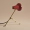Lampada da tavolo o da parete Diabolo Cocotte vintage rossa con base a treppiede, Francia, anni '50, Immagine 6