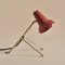 Lampada da tavolo o da parete Diabolo Cocotte vintage rossa con base a treppiede, Francia, anni '50, Immagine 5