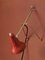 Lampada da tavolo o da parete Diabolo Cocotte vintage rossa con base a treppiede, Francia, anni '50, Immagine 12