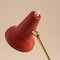Lámpara de pared o mesa Diabolo Cocotte francesa vintage en rojo con trípode, años 50, Imagen 2