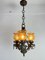 Mid-Century Brutalist Iron and Glass Chandelier, 1960s 10